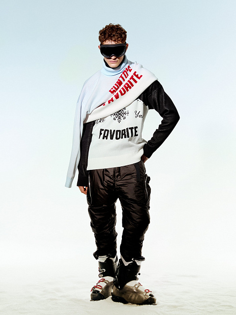 Мужской черно-белый свитер Santa's Favorite, 4 Мужской черно-белый свитер Santa's Favorite, 4