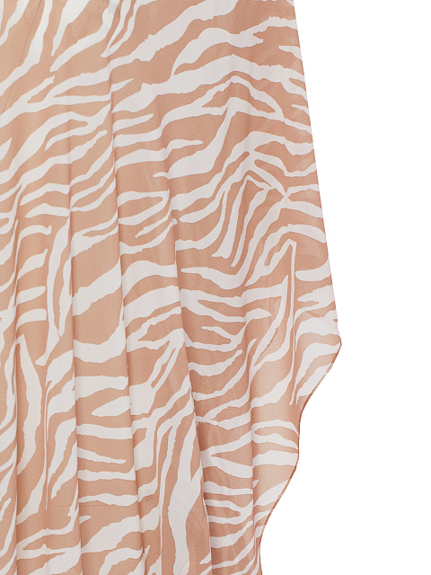 Бежевая туника из шифона с принтом, 3 Бежевая туника из шифона с принтом, 3