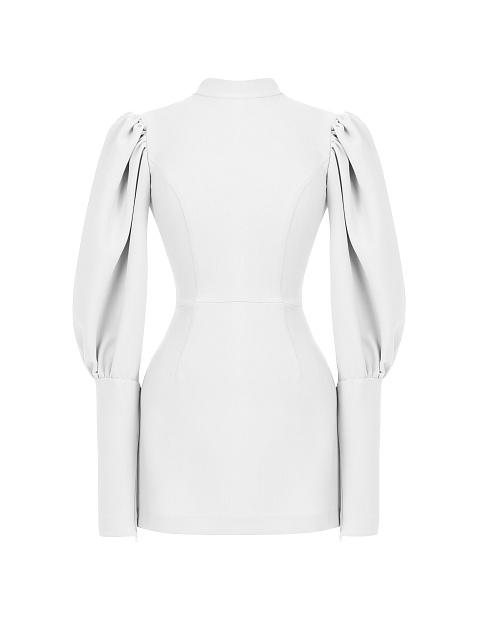 Белое платье-мини с открытой спиной, 1 Белое платье-мини с открытой спиной, 1