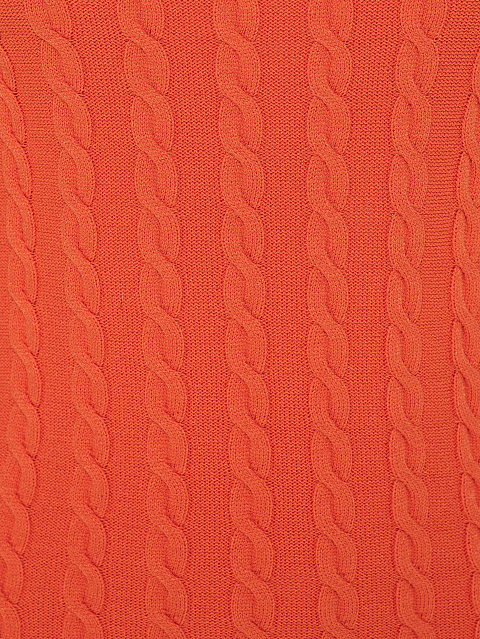 Оранжевое вязаное платье-мини с открытой спиной, 3