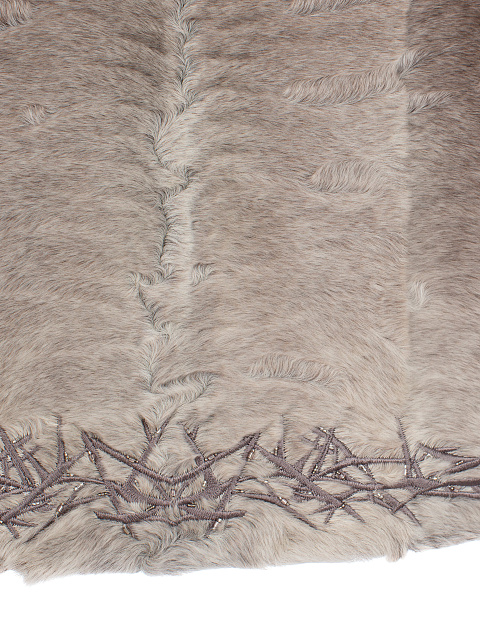 Бежевый жилет из каракуля с вышивкой, 4 Бежевый жилет из каракуля с вышивкой, 4