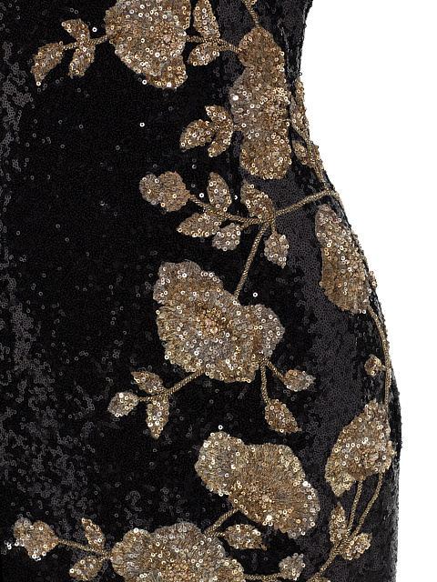 Платье-мини с цветочной вышивкой, 7