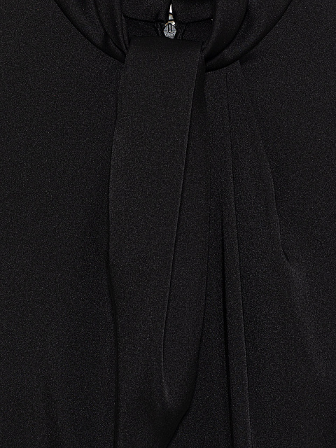 Черное платье с длинными рукавами и юбкой гофре, 3