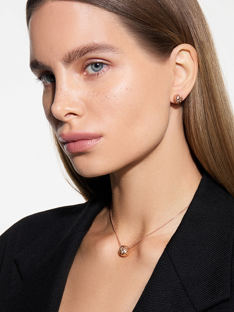 Маленькие пусеты "Dragon" из розового золота, 2