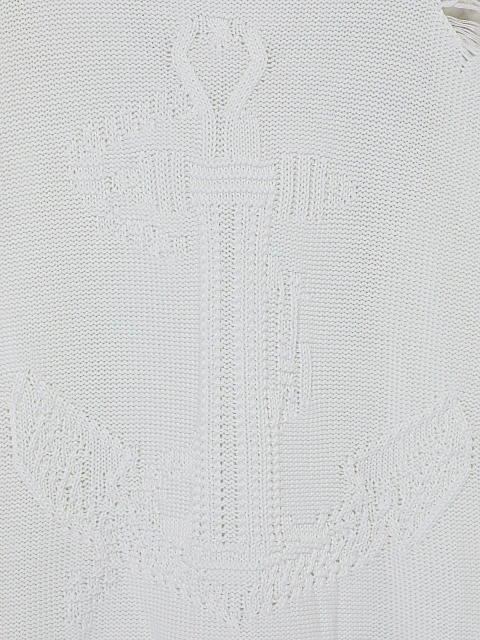 Белый вязаный комплект из свитера и юбки-миди, 4 Белый вязаный комплект из свитера и юбки-миди, 4