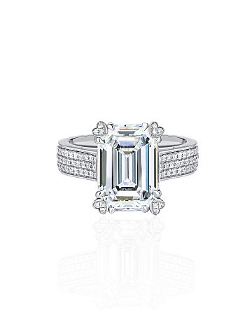 Кольцо из белого золота с бриллиантами огранки «багет», 2