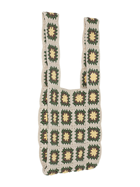 Зеленая вязаная сумка-шоппер, 2