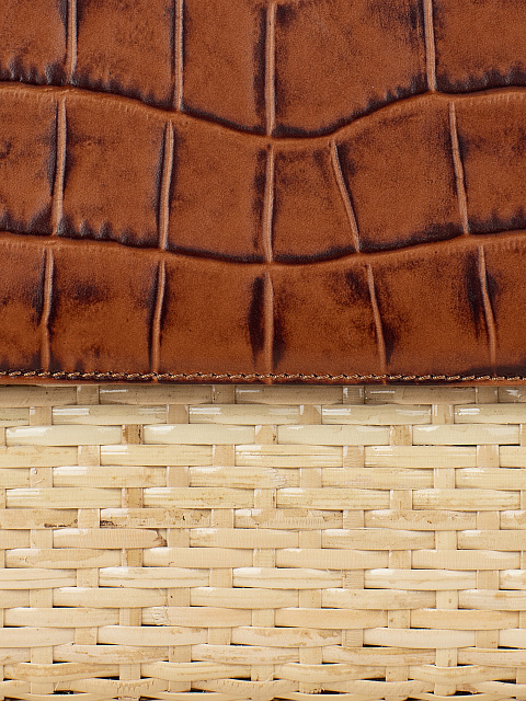 Плетеная сумка с клапаном из кожи крокодила, 4 Плетеная сумка с клапаном из кожи крокодила, 4