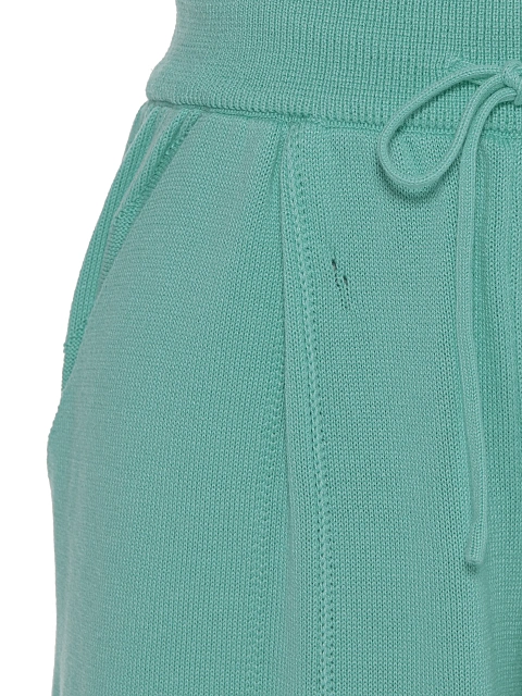 Бирюзовый вязаный комплект из кардигана, топа и брюк, 7 Бирюзовый вязаный комплект из кардигана, топа и брюк, 7