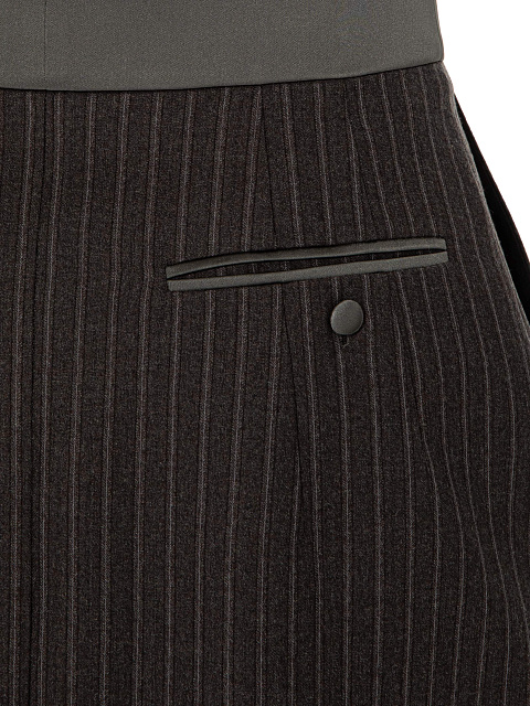 Серая юбка-макси в полоску, 3