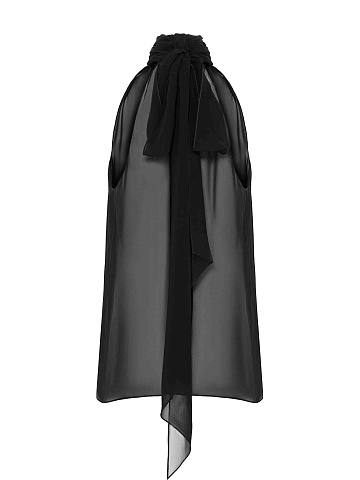 Черный топ из шифона, 2