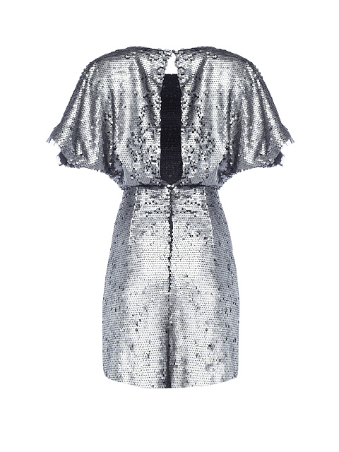 Платье мини из серых пайеток, 2 Платье мини из серых пайеток, 2