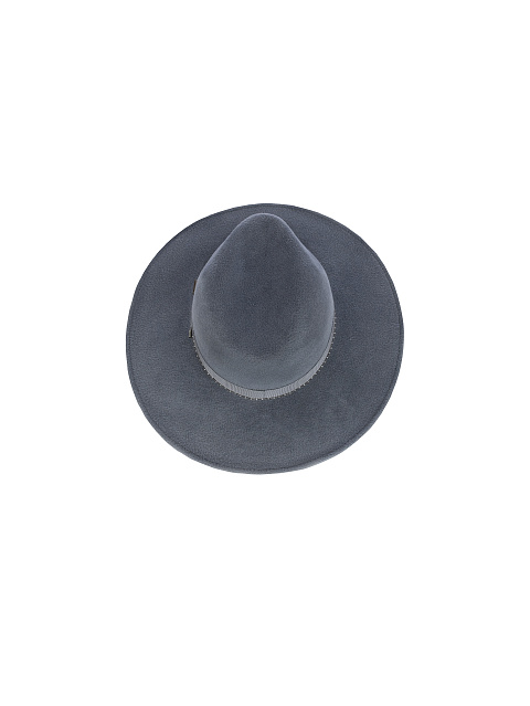 Серо-голубая фетровая шляпа с цепочкой, 2 Серо-голубая фетровая шляпа с цепочкой, 2