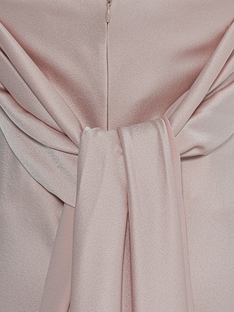 Розовое платье-макси из крепа, 7