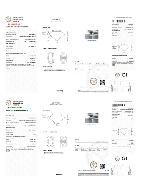 Колье с бриллиантами LG в огранке «кушон», 6