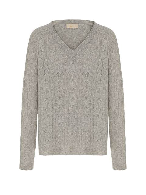 Светло-серый пуловер из кашемира, 1 Светло-серый пуловер из кашемира, 1