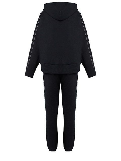 Черный трикотажный костюм с вышивкой в виде крестов, 2