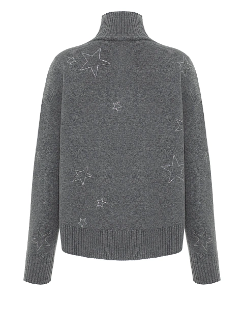 Серый кашемировый свитер со звездами, 2