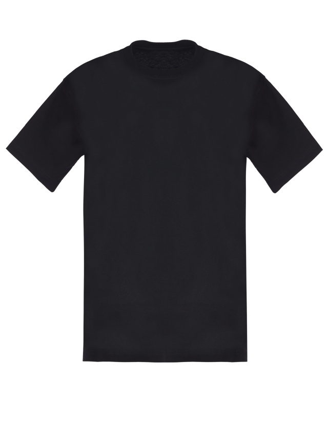 Мужская черная футболка с принтом на спине, 2