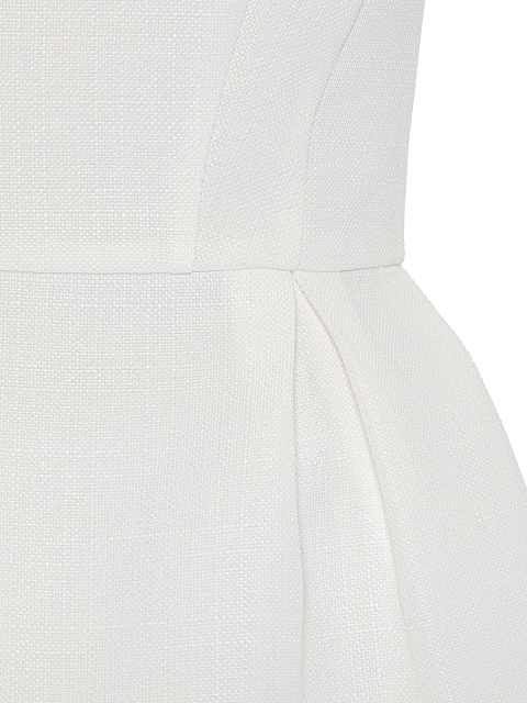 Белое платье-мини с кружевным подъюбником, 4