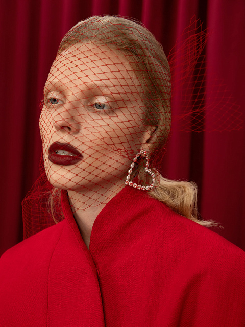 Серьги в виде сердец из белого золота с бриллиантами, 3 Серьги в виде сердец из белого золота с бриллиантами, 3