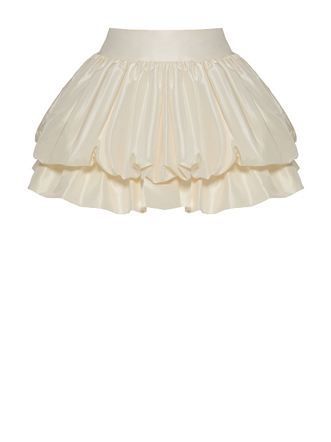 Кремовая юбка-мини из тафты, 2 Кремовая юбка-мини из тафты, 2