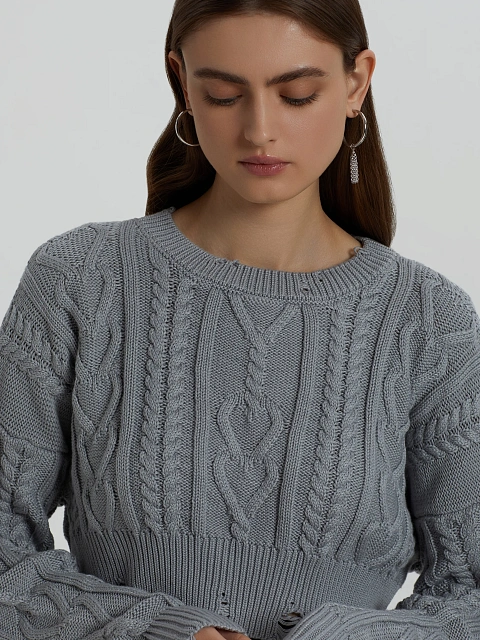 Асимметричные хупсы из серебра с кисточкой, 2