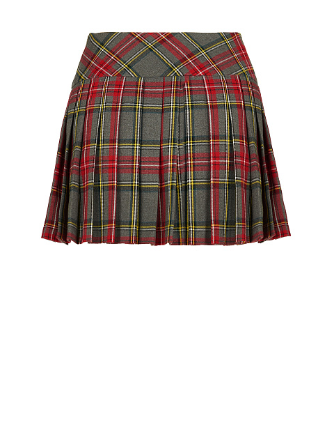 Юбка-мини в серо-красную клетку, 2 Юбка-мини в серо-красную клетку, 2