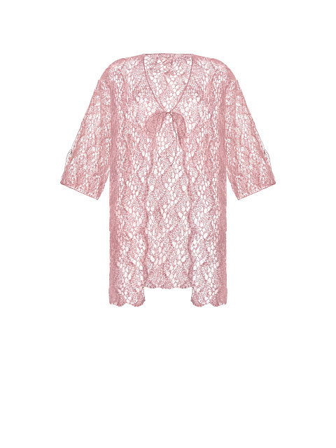 Розовый мохеровый детский кардиган, 1