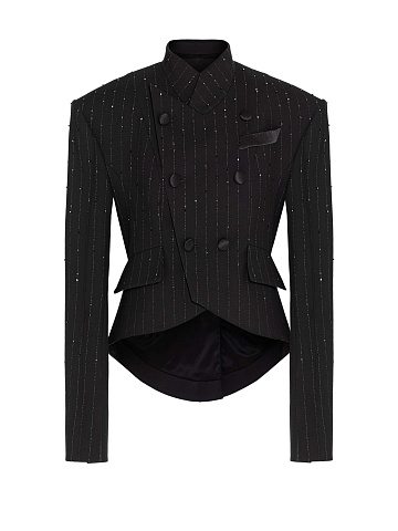 Жакет в полоску с вышивкой, 2