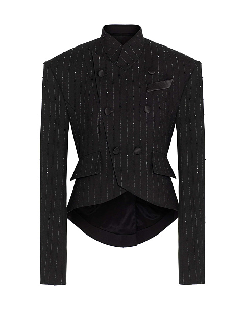 Жакет в полоску с вышивкой, 2