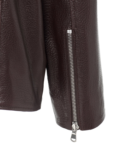 Темно-коричневая косуха из кожи, 4