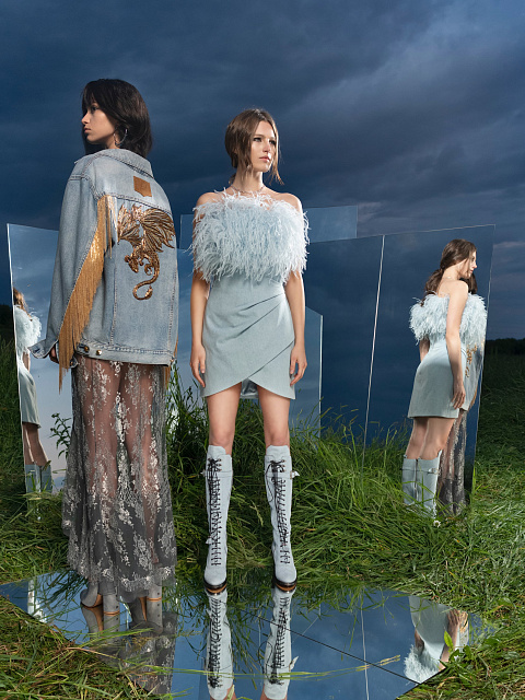 Голубые сапоги из нубука на шнуровке, 3 Голубые сапоги из нубука на шнуровке, 3