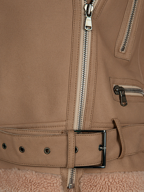 Коричневая дубленка из овчины, 4