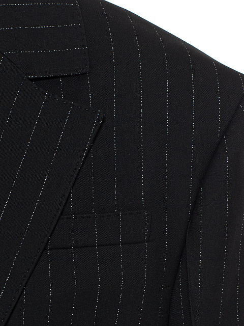 Черный жакет в полоску, 4