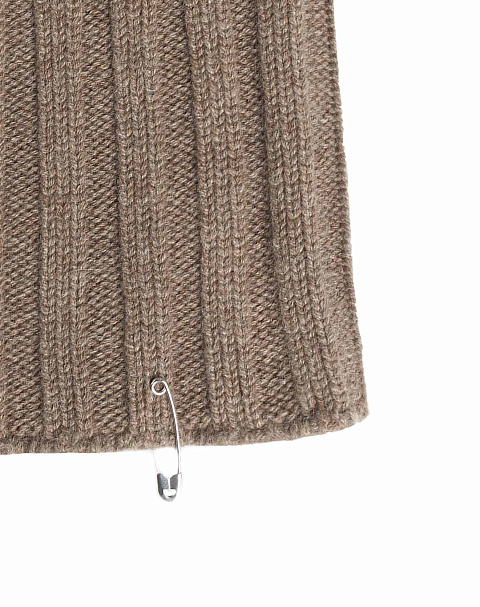 Светло-коричневая кашемировая шапка с булавкой из серебра, 2