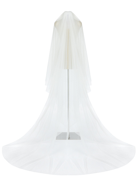 Белая длинная фата со шлейфом, 2 Белая длинная фата со шлейфом, 2