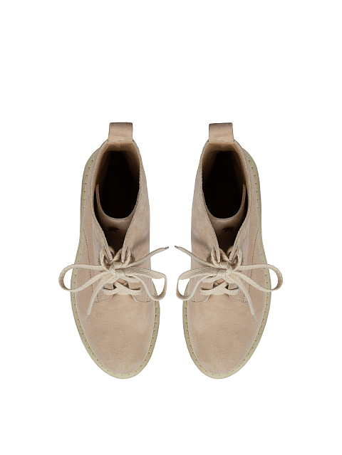 Бежевые ботинки из замши, 4