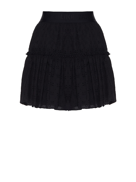 Черная юбка-мини из хлопкового кружева, 2 Черная юбка-мини из хлопкового кружева, 2