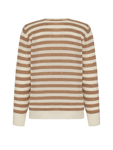 Коричневый кашемировый пуловер в полоску, 2 Коричневый кашемировый пуловер в полоску, 2