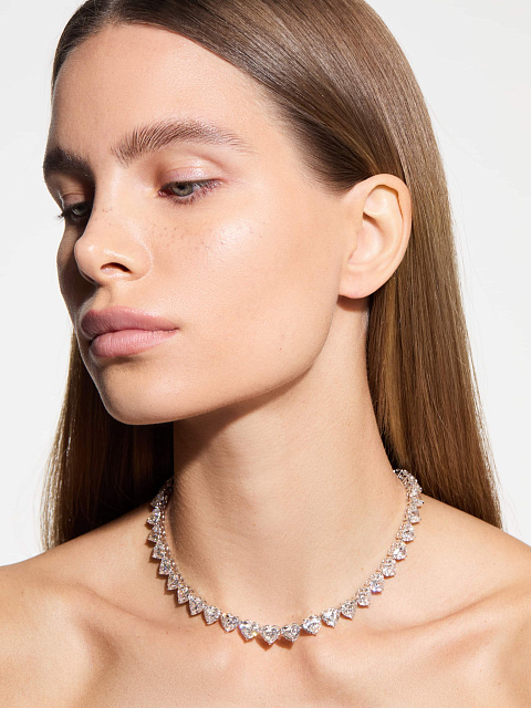 Колье из белого золота с бриллиантами в огранке «сердце», 2