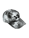 Черно-белая tie-dye кепка с черной вышивкой