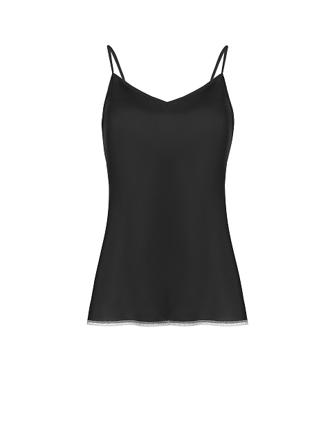 Черный топ из шелка и вискозы, 1