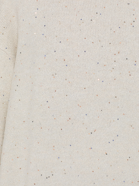 Белый пуловер с люрексом и пайетками, 3 Белый пуловер с люрексом и пайетками, 3