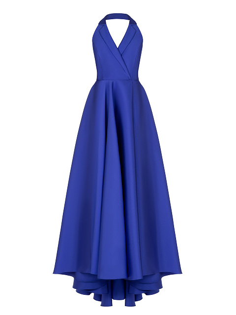 Синее платье-макси с открытой спиной, 1