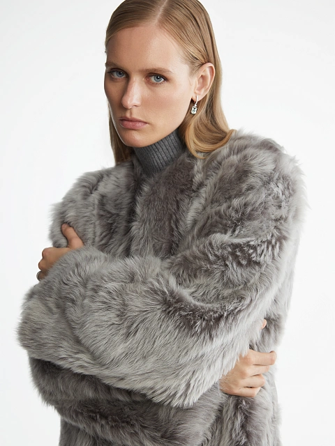 Длинная шуба из меха тосканы, 7