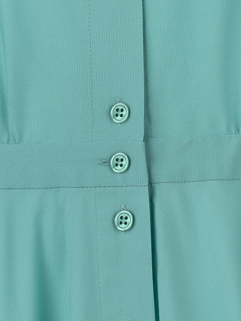 Бирюзовое хлопковое платье-макси, 3