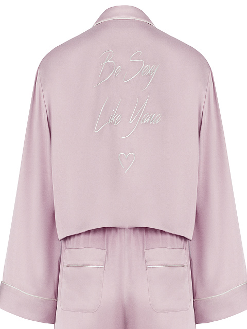 Розовая пижама из вискозы и шелка, 3