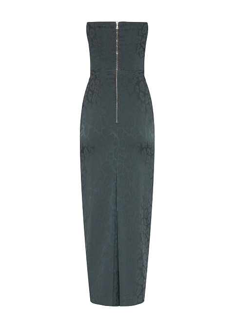 Черное платье-миди с открытыми плечами, 2