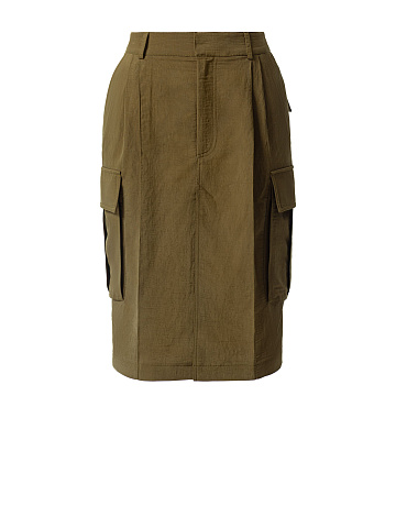 Юбка-миди цвета хаки, 1